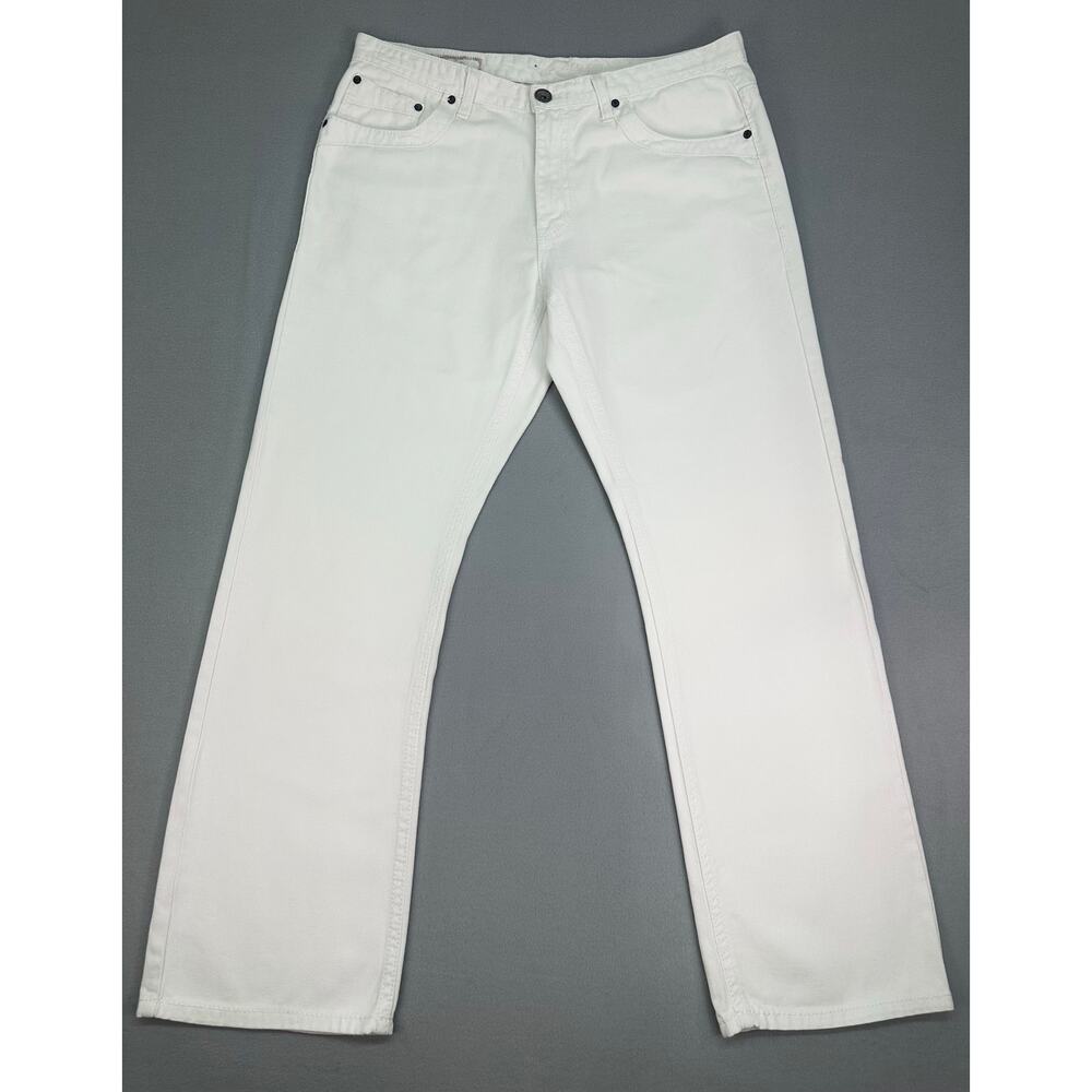 Request Jeans Crisp White Straight Leg Denim Pants Men’s Size 36x32 - Picture 4 of 15